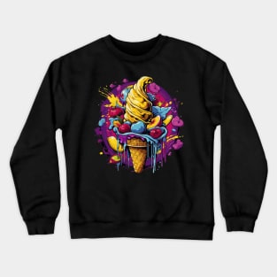 Delicious Summer Banana Split Ice Cream Crewneck Sweatshirt